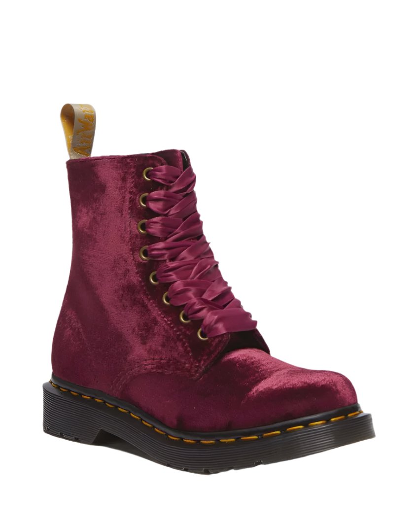 Dr Martens Vegan 1460 Pascal Eye Cherry Boot Red Velvet Red Velvet UK Vegan