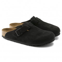 Birkenstock Boston SFB Black Suede Leather Regular