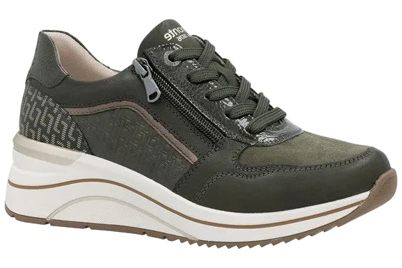 Remonte D0T16-54 Womens WP Green Zip Sneaker