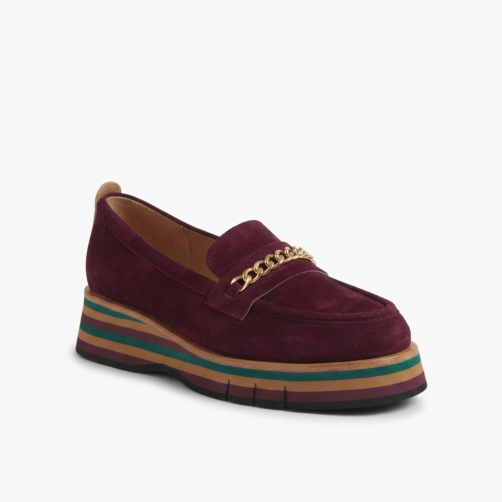 Django & Juliette Glamms Burgundy Suede Leather- West End Brisbane
