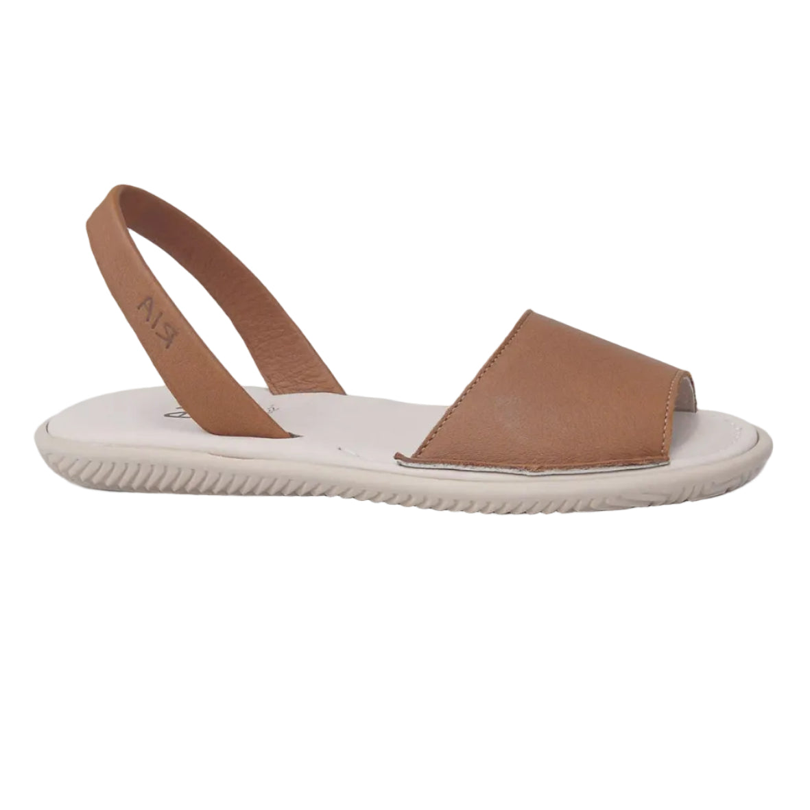 Ria gora Tan Leather Velvet Sandal
