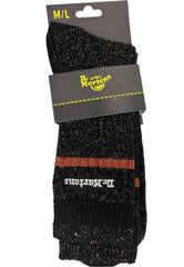 Dr Martens Marl Sock Black Organic Cotton Blend