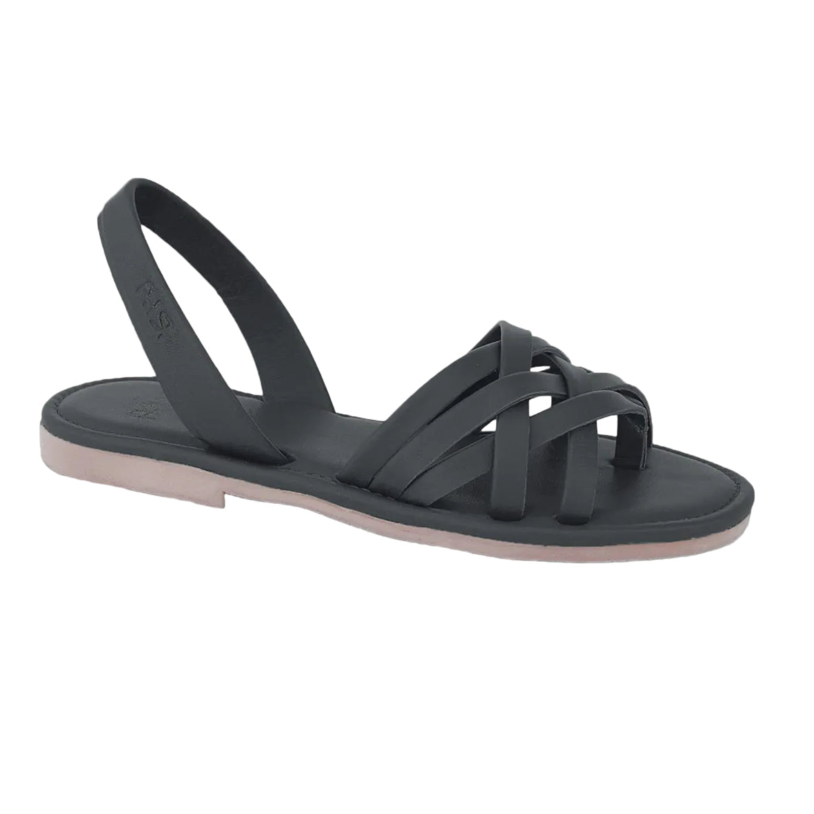 Ria Arena Black Flat Comfort Sandal