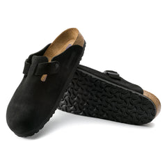 Birkenstock Boston SFB Black Suede Leather Regular