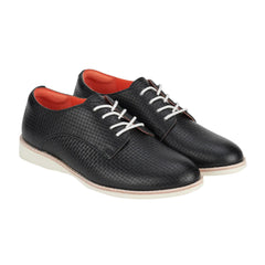 Rollie Derby Embossed Black Lace Up shoe