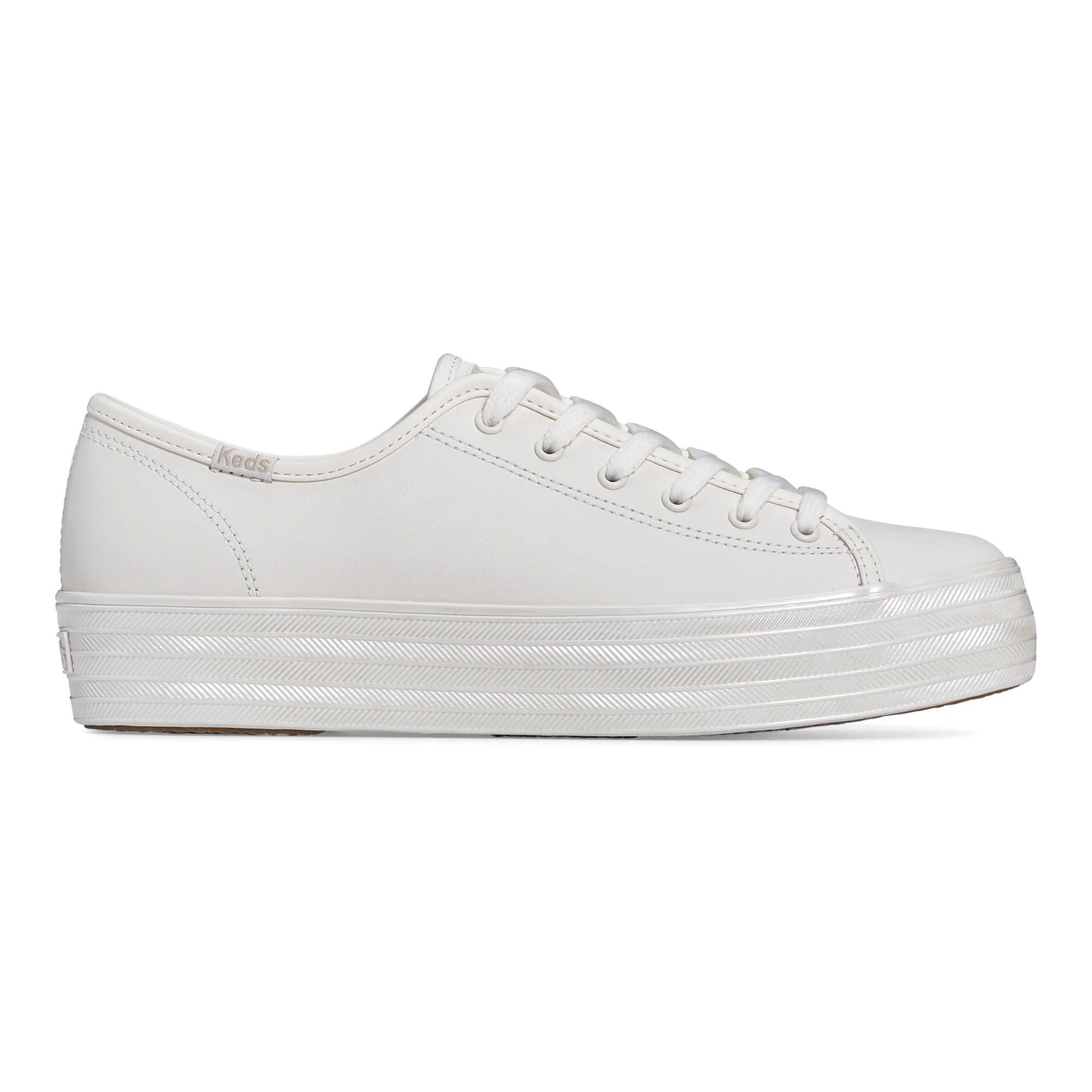 Keds Triple Kick Leather Pearlized White Sneaker Afterpay