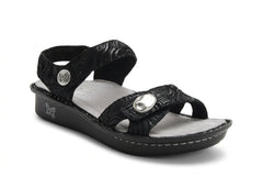 Alegria Vienna Swirling Black Sandal