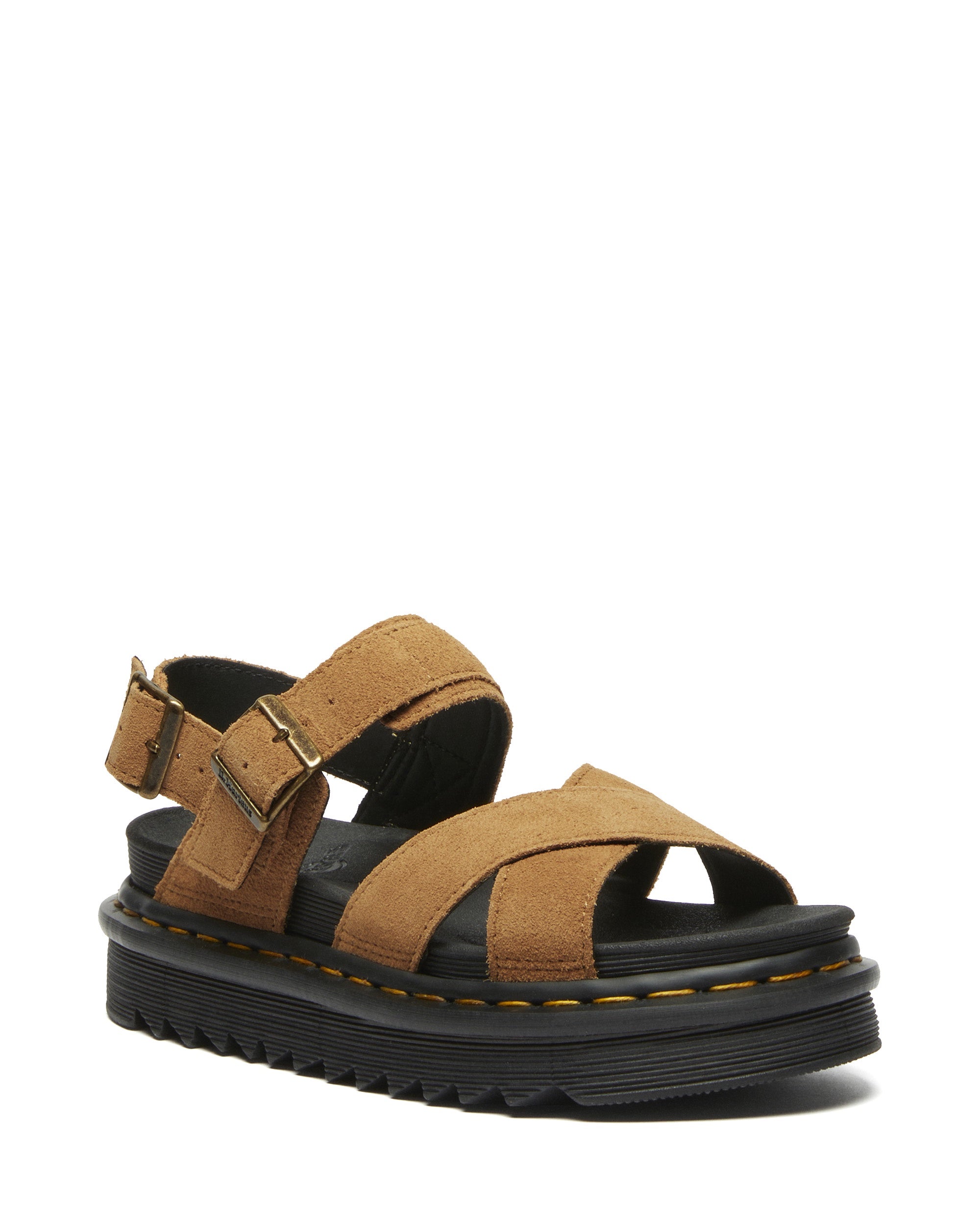 Dr Martens Voss II Cross Strap Tan Suede