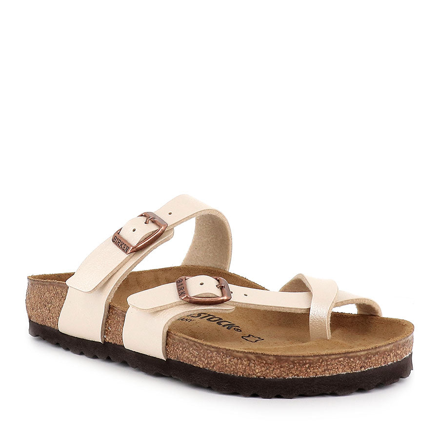 Birkenstock Mayari BF Graceful Pearl White (Regular) Pearl White 35 Birko-flor