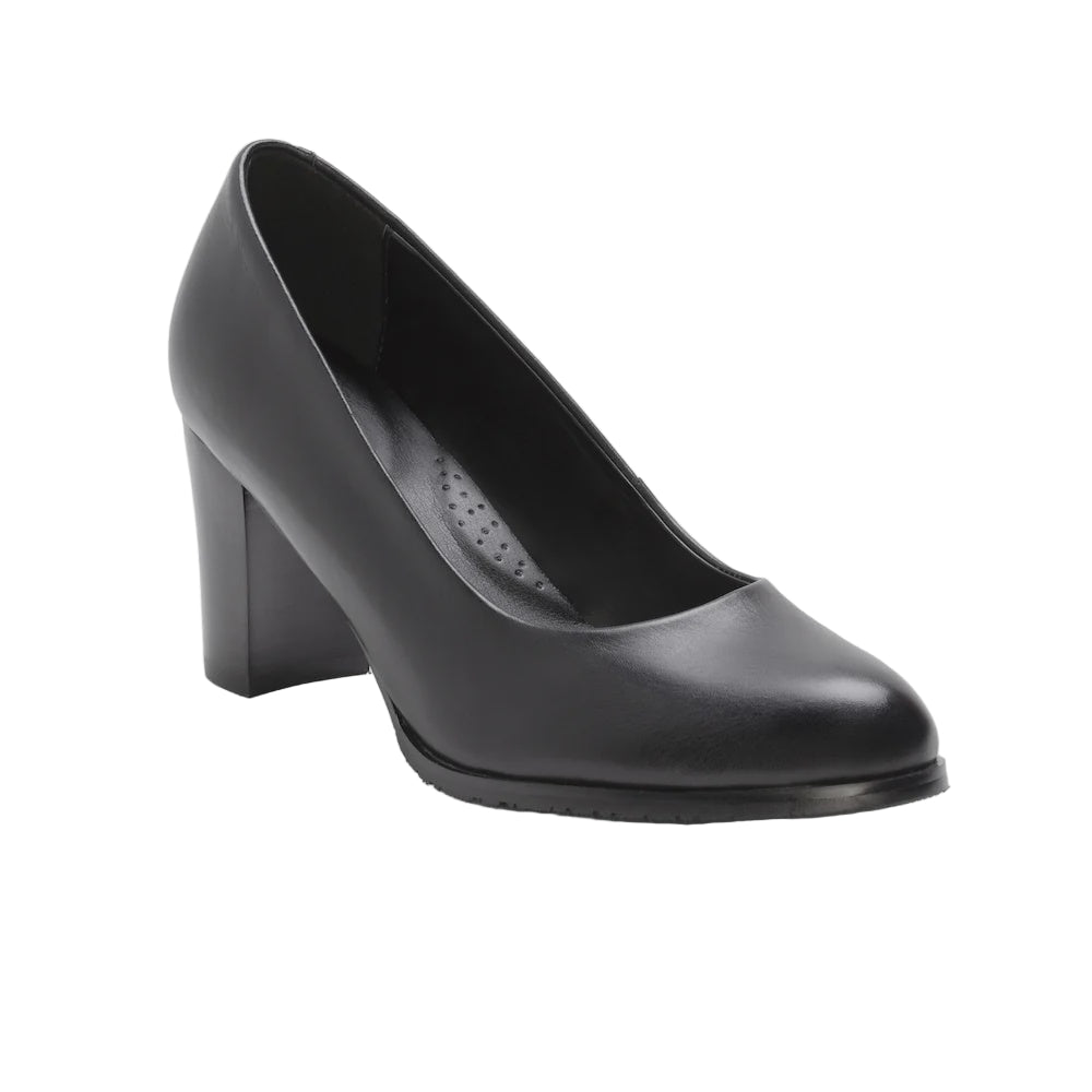 Sky Soles Melbourne Corporate Heel Black Shoe