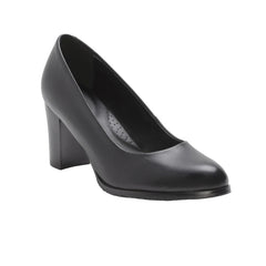 Sky Soles Melbourne Corporate Heel Black Shoe