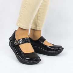 Alegria Paloma Black Embossed Rose