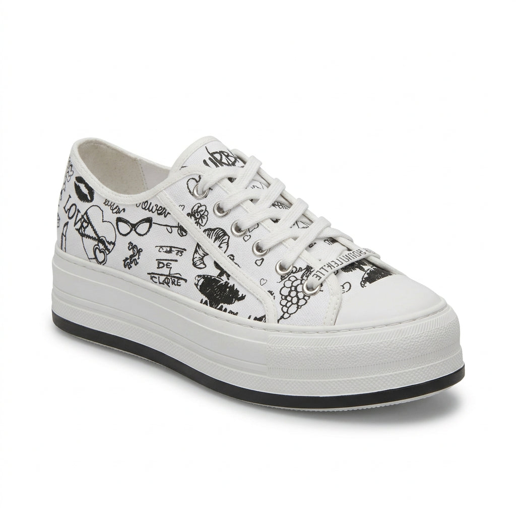 Django & Juliette Genesis White & Black Sneaker