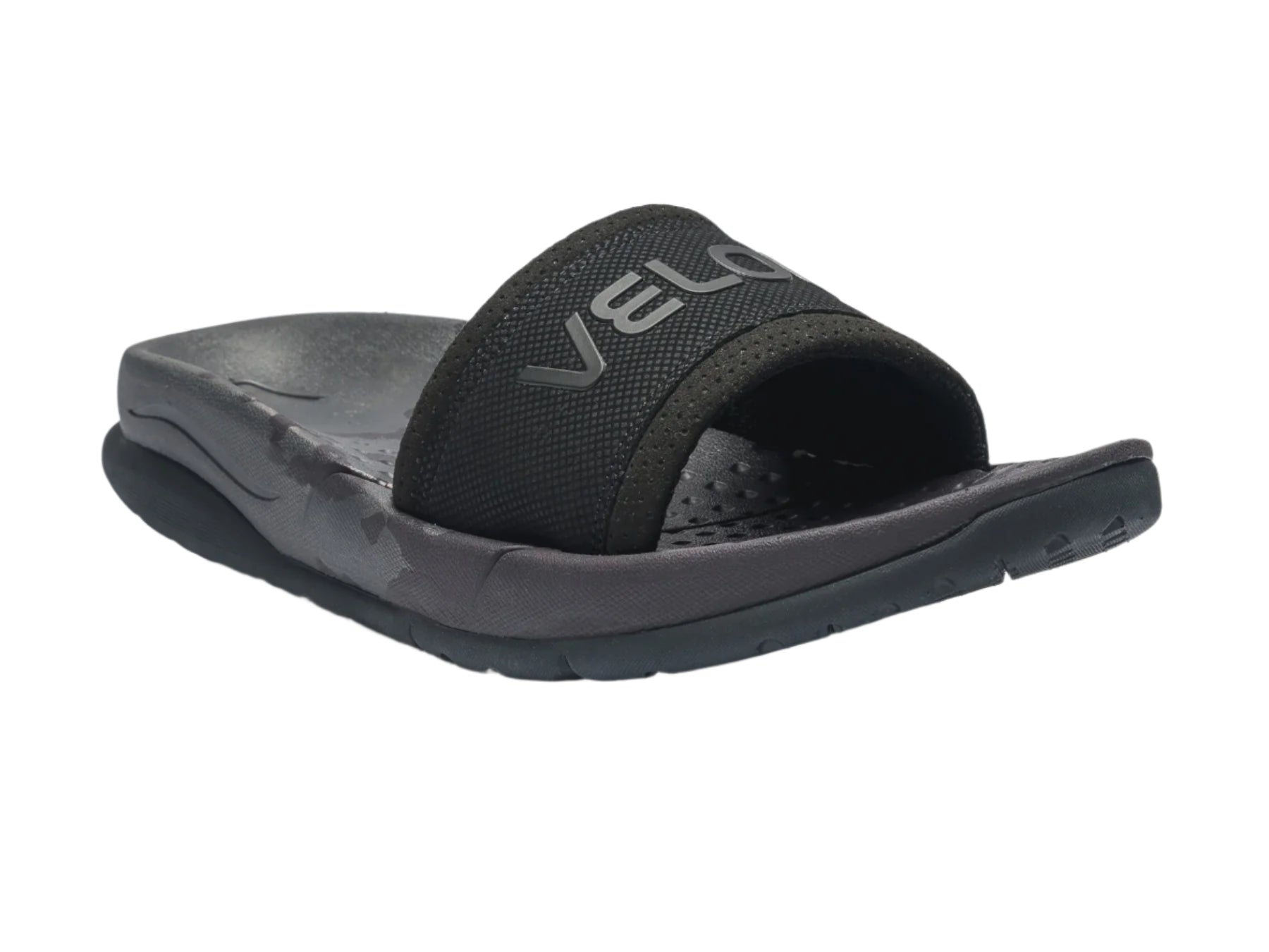 Velous Laguna Slide Dark Grey Black