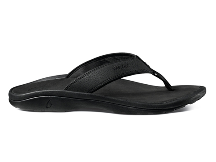 Olukai Ohana Mens Black Waterproof Thong