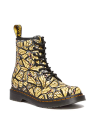 Dr Martens 1460 Butterfly Yellow 8 Eye Print Suede Boot