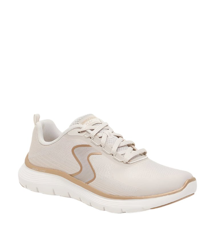 Skechers Womens Flex Appeal Luxe Glow Natural Gold