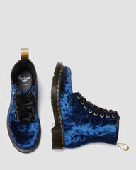 Dr Martens 1460 Vegan  Deep Blue Crushed Velvet Boot