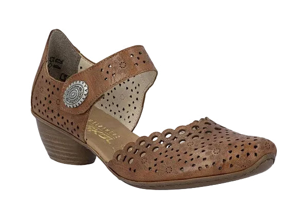 Rieker 43753-22 Heeled Brown Shoe From Germany