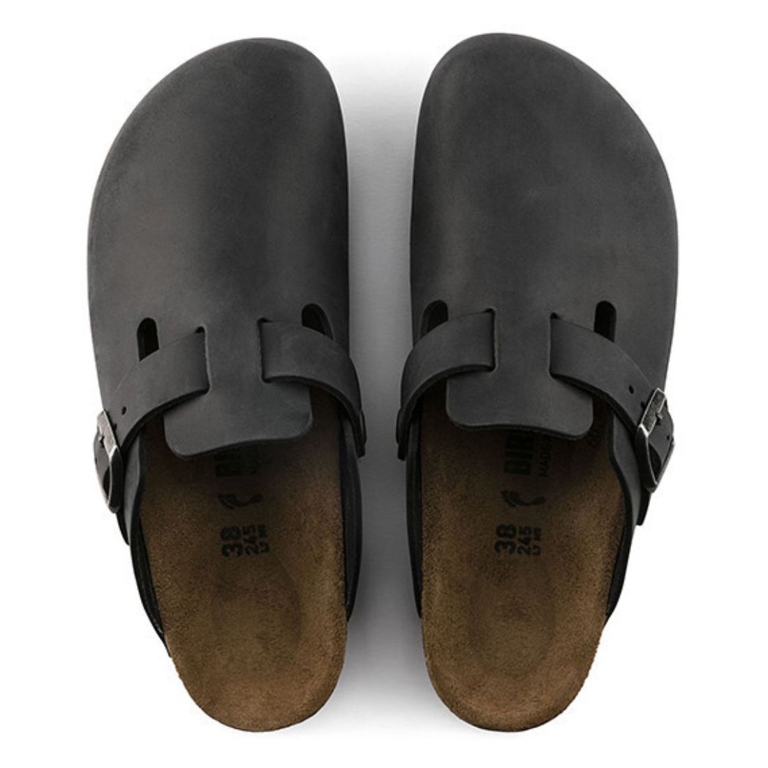 Birkenstock Boston Black Oiled Leather Regular