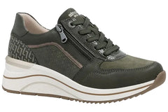 Remonte D0T16-54 Womens WP Green Zip Sneaker