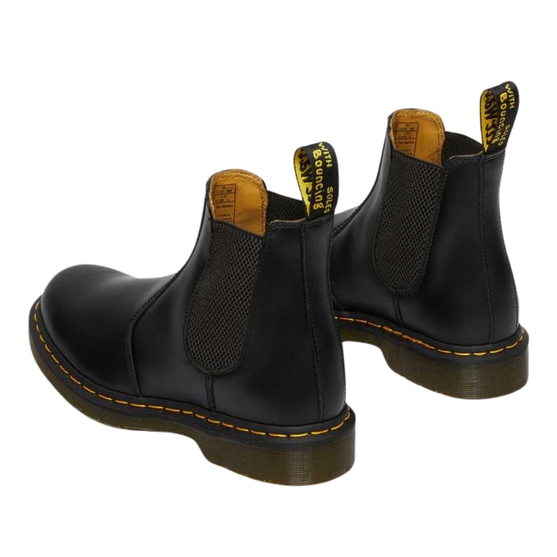 Dr Martens 2976 Chelsea Black Yellow Stitch