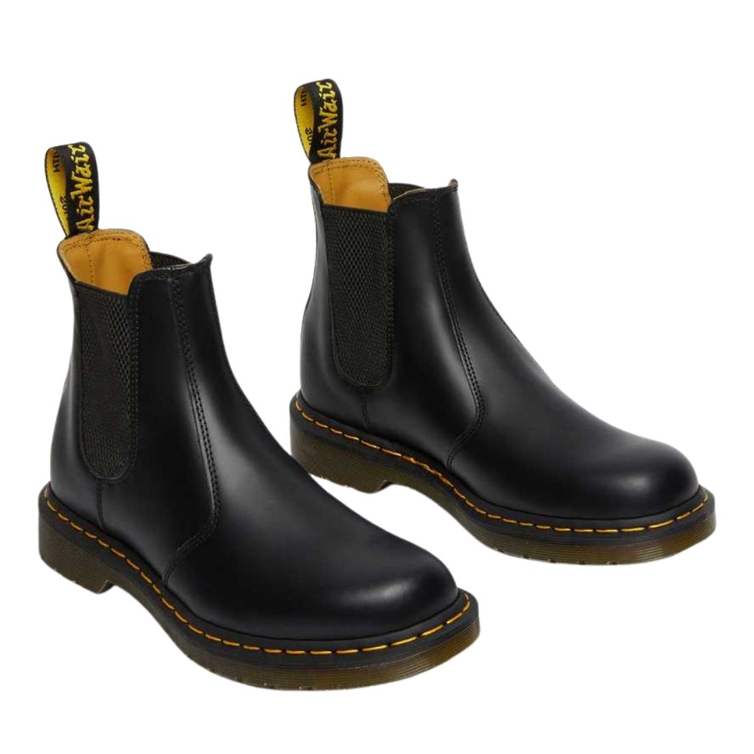 Dr Martens 2976 Chelsea Black Yellow Stitch