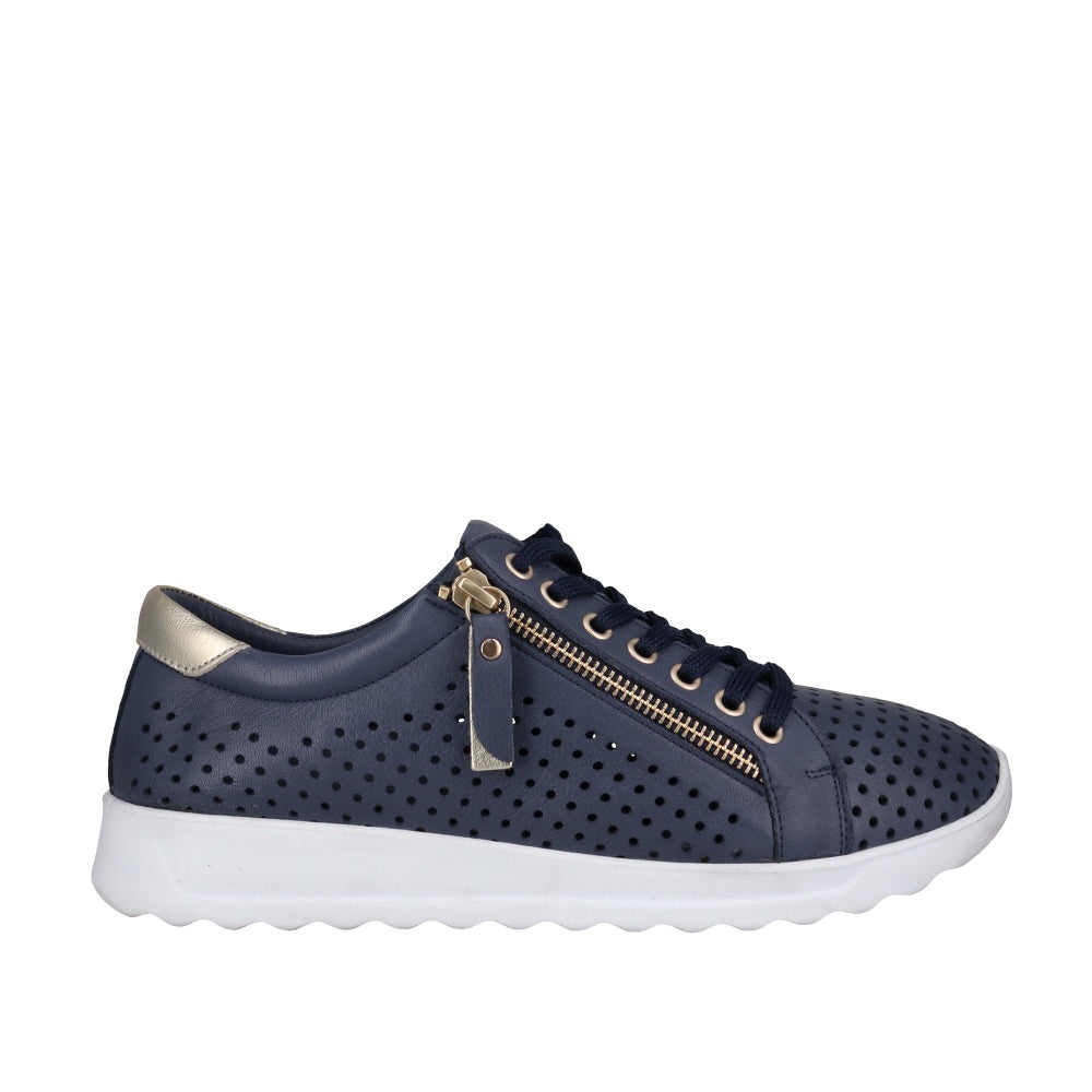 Cabello EG256 Navy Leather Sneaker