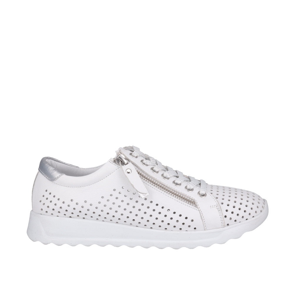 Cabello EG256  White Leather Sneaker