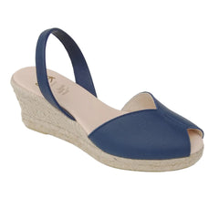 Ria Linda Espadrille Wedge Sandal Navy