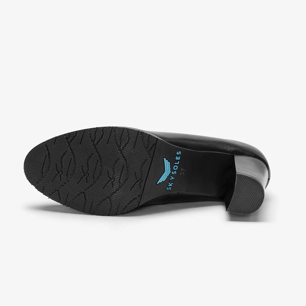 Sky Soles Melbourne Corporate Heel Black