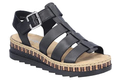Rieker By Remonte V7904-00 Black Sandal 