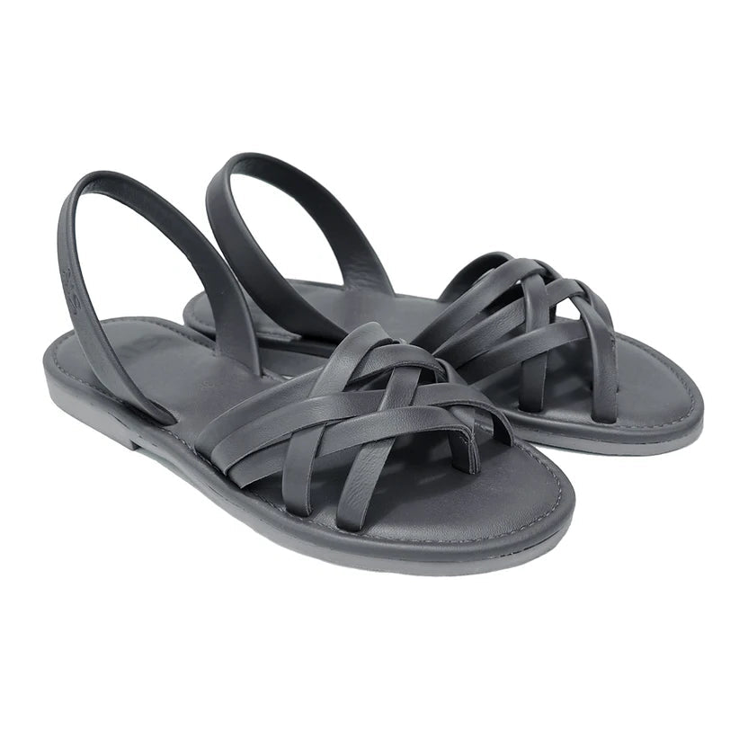 Ria Arena Avarcas Leather Sandal Black