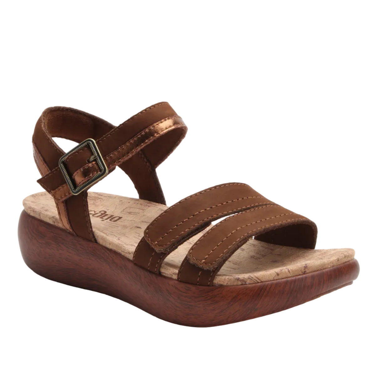 Alegria Blinda Pecan Platform Sandal