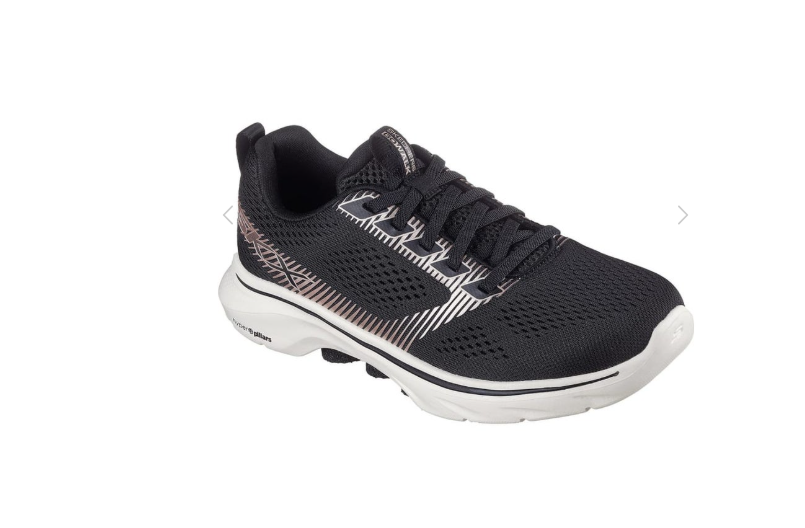 Skechers Go Walk 7 Hailey Womens Black Rose Gold