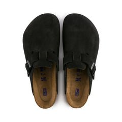 Birkenstock Boston SFB Black Suede Leather Regular