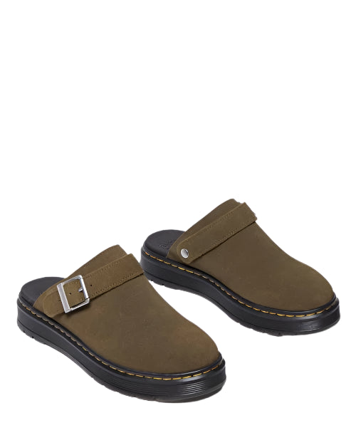 Dr Martens Brookline Mule Olive Bronx Suede