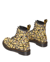 Dr Martens 1460 8 Eye Print Suede Boot Butterfly Yellow
