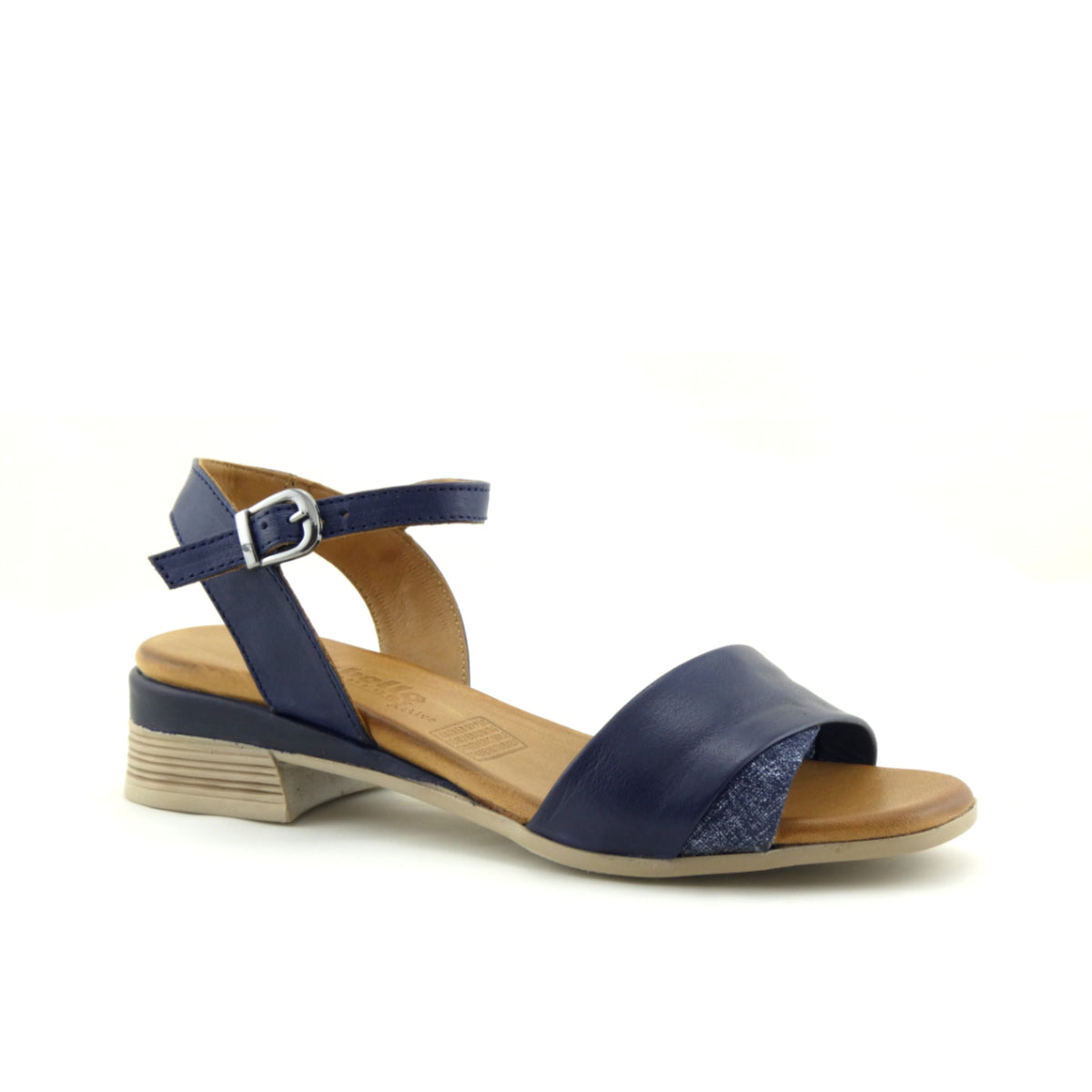 Cabello Aven Navy Low Heeled Sandal