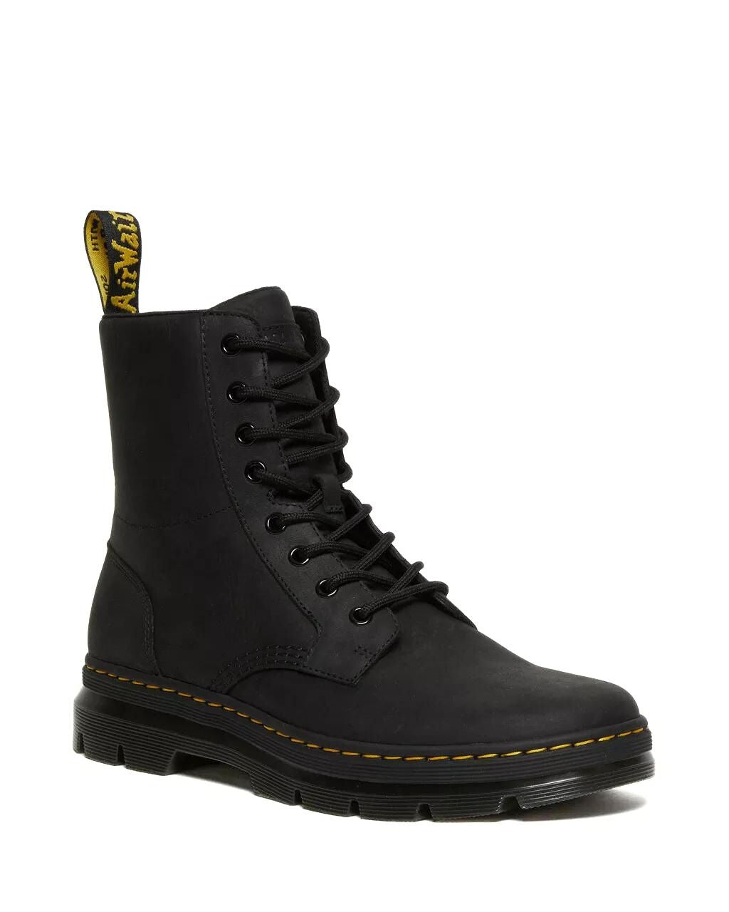 Dr Martens Combs Leather Black Wyoming Boot