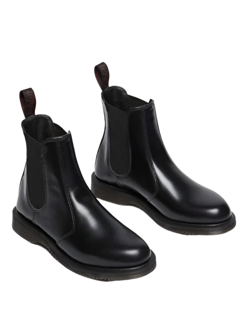 Dr Martens Flora Chelsea Boot Black Polished Smooth
