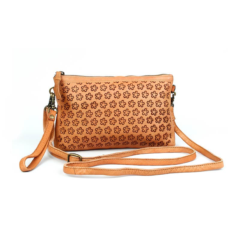 In Leatherz FL06 Pink Leather Crossbody Bag