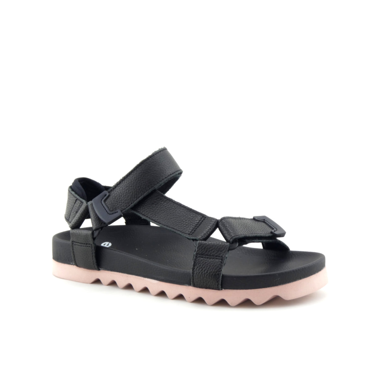 Rollie Nation Sandal Tooth Wedge Black Pink