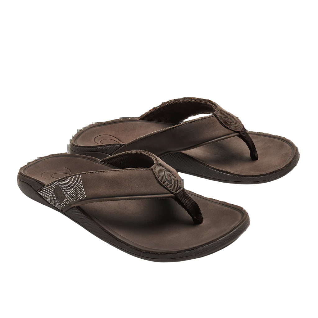 Olukai Tuahine Mens Dark Wood Dark Wood