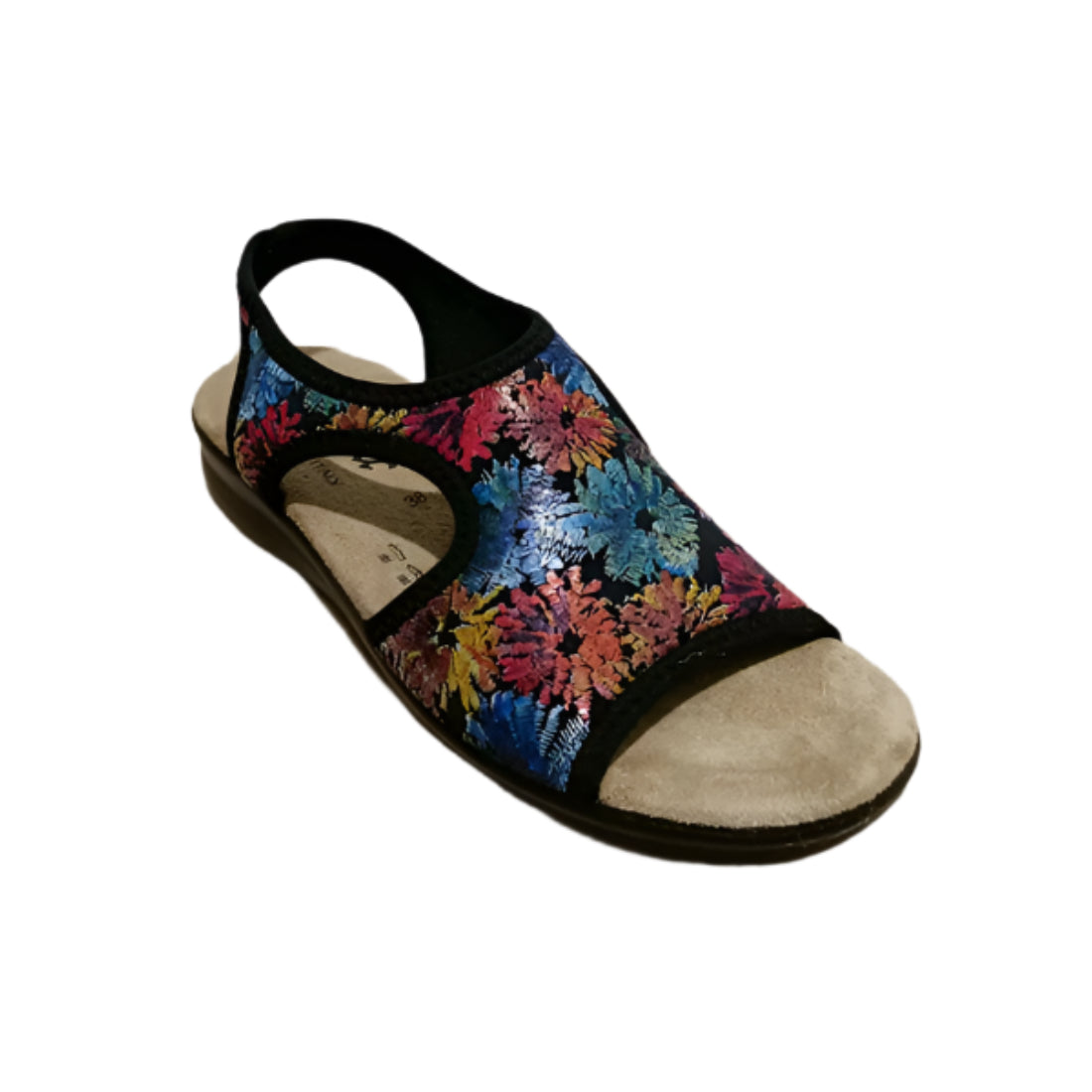 Euroflex Tuscany Sandal Black Floral