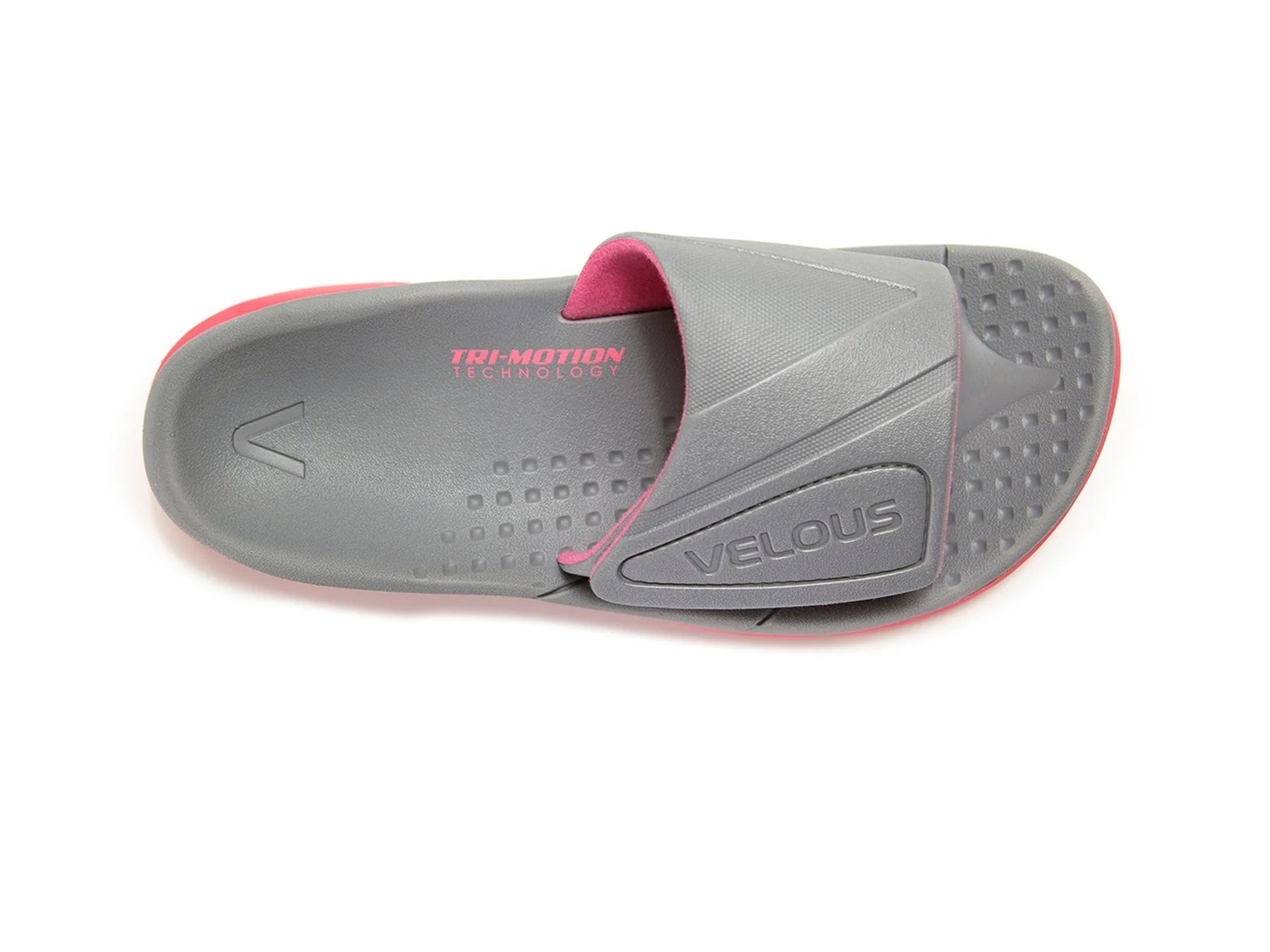 Velous Adjustable Slide Womens Grey Pink