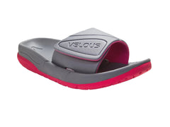 Velous Active Adjustable Slide Womens Grey Pink