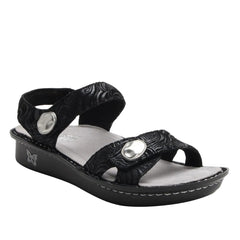 Alegria Vienna Swirling Black Sandal