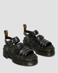 Dr Martens Ricki Nappa Lux 3 Strap Black Sandal