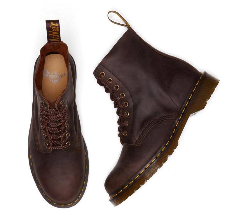 Dr Martens 1460 Pascal 8 Eye Chestnut Brown Waxed